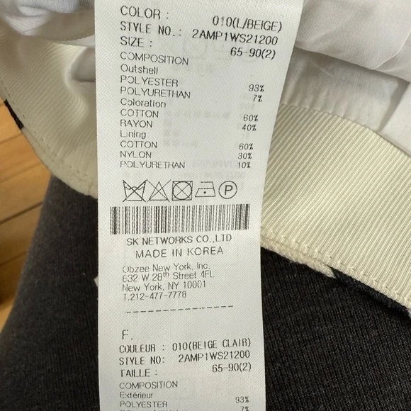 O'2nd asymmetrical black and white striped pencil skirt office attire work wear - Picture 3 of 7